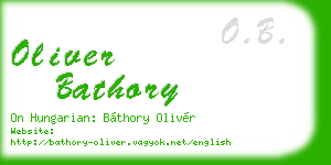 oliver bathory business card