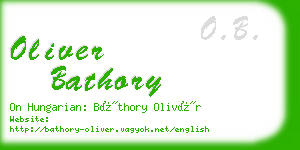 oliver bathory business card